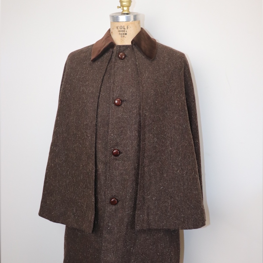 Vintage Bespoke Gentleman's Inverness Cape or Ulster Cape by Connock & Lockie - Picture 3 of 16